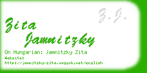 zita jamnitzky business card